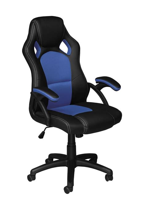 Walmart office chairs big and tall. Ergonomic High-Back Executive Office Chair, Black/Blue ...