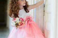 flower dresses girl dress pink girls little wedding organza beautiful sweet cute princess coral flowergirl made cheap skirt ruffle deerpearlflowers