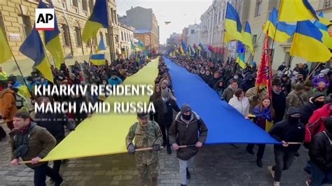 Kharkiv Residents March Amid Russia Tensions