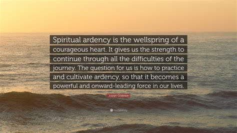 Joseph Goldstein Quote Spiritual Ardency Is The Wellspring Of A