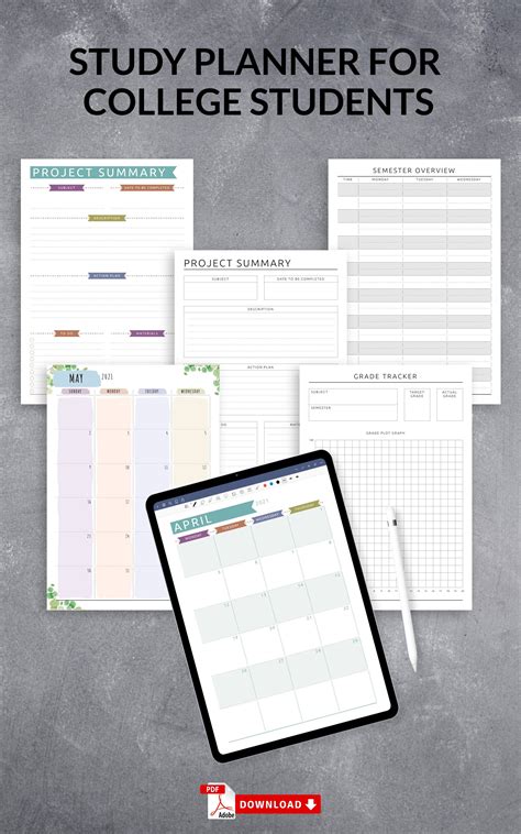 Study Planner For College Students Template For Student Time Is The