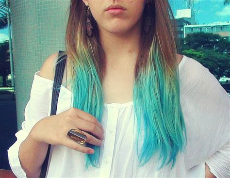 New Hair Turquoise Dip Dye Hair And Eyes Pinterest