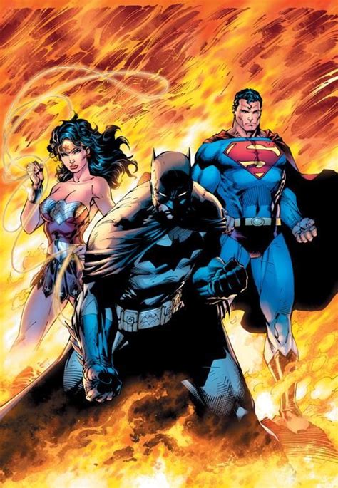 Jim Lee Dc Comics Art Batman Superman Wonder Woman Comic Art