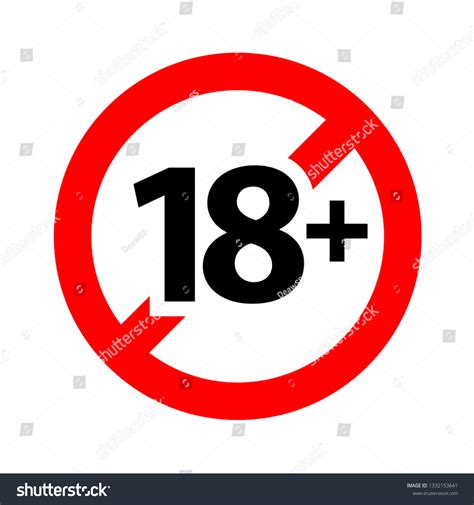 18 Sign Warning Symbol Isolated On Stock Vector Royalty Free 1332153641 Shutterstock