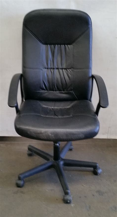 Ikea Black Leather Office Chair Lot 951717 Allbids
