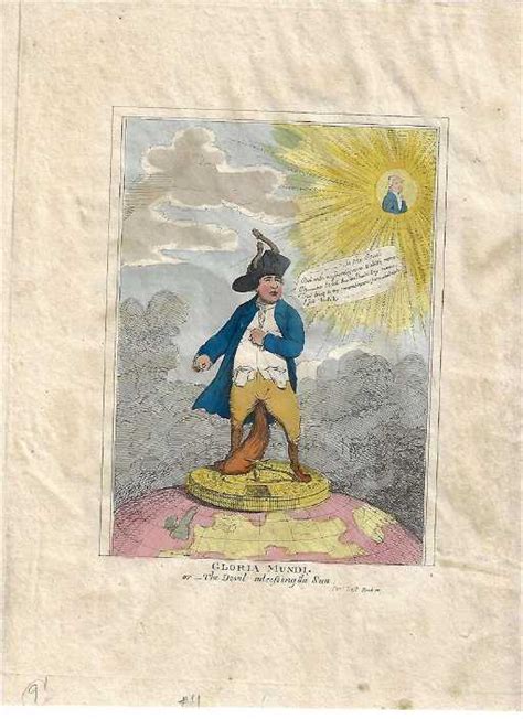 1820 Handcolored James Gillray Gloria Mundi