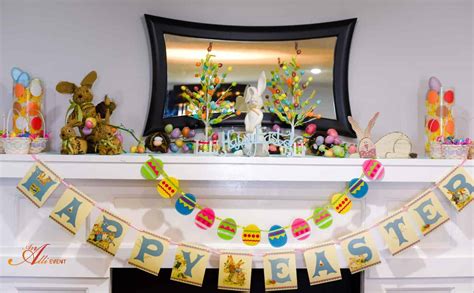 Whimsical Easter Mantel Easy And Inexpensive An Alli Event