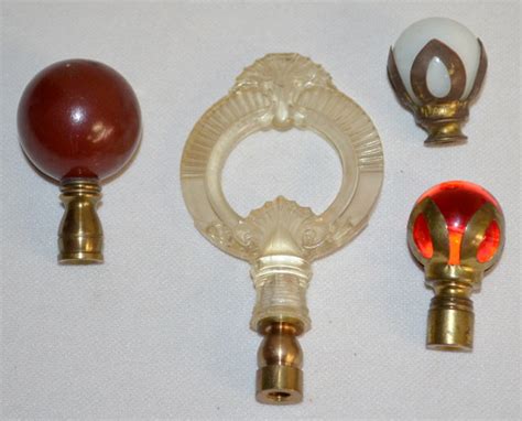 $3.00 each (does not include a finial cap). Sold Price: 4 Antique Aladdin Lamp Finials: Chinese Key ...