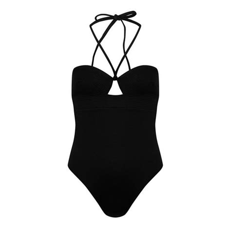 Calvin Klein Structured Halterneck Swimsuit Women Balconette