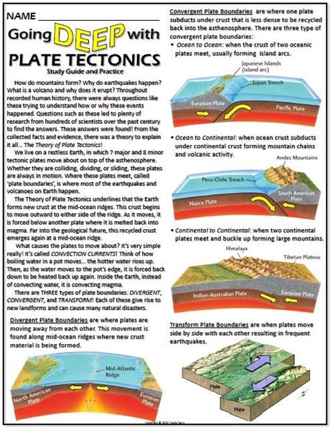 Tectonic plates worksheet Research paper Example - February 2020 - 2534
