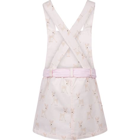 Phi Clothing Floral Print Dungaree Dress In Pink Bambinifashioncom