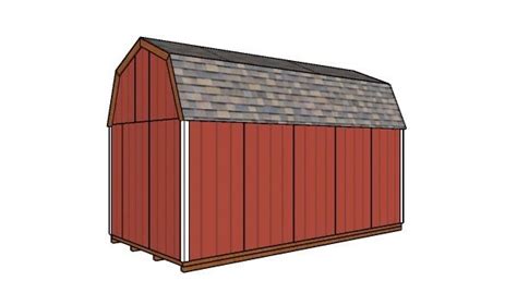 The shed features a 10×12 base and comes with double 6 ft front doors and a 3 ft side door with a window. 10x20 Gambrel Shed Plans | MyOutdoorPlans | Free ...