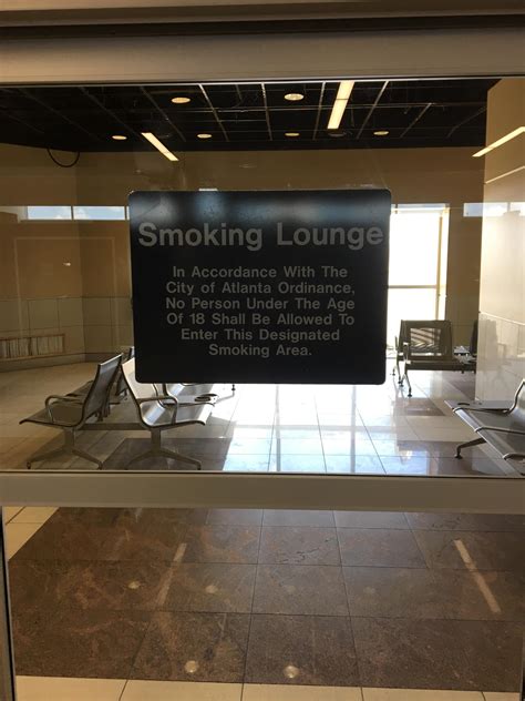 Atlanta Airport Has A Smoking Lounge In The Middle Of The Terminal R
