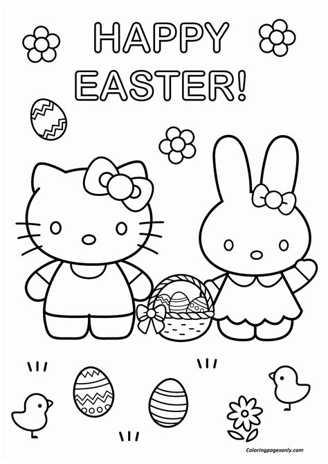 Coloring Pages Flowers Hello Kitty Inspirational Hello Kitty With