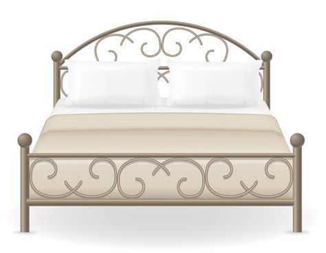 Double Bed Furniture Vector Illustration 510233 Vector Art At Vecteezy