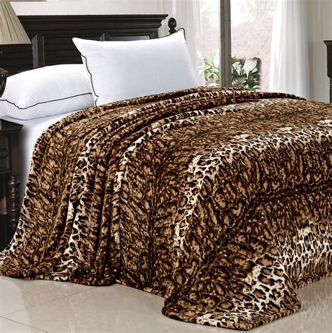 Ml Leopard Animal Print Flannel Fleece Blanket Twin 60 X 90
