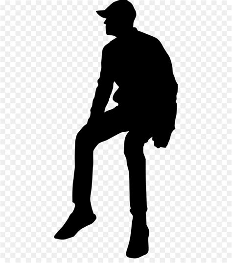 Silhouette Sitting Sitting Man Png Download Free Transparent Png Download Clip