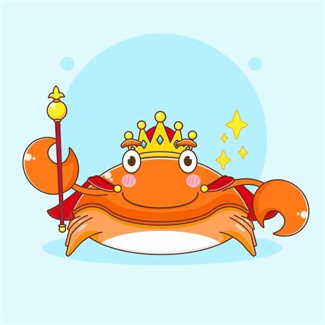 Premium Vector Cartoon Illustration Of Cute King Crab Character