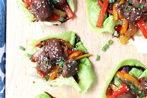 Step 4 in the meantime, mix together lemon zest, sesame seeds and salt. Dinner for Two: 20-Minute Korean Beef Lettuce Wraps w/ Rainbow Veggie Slaw | Beef lettuce wraps ...