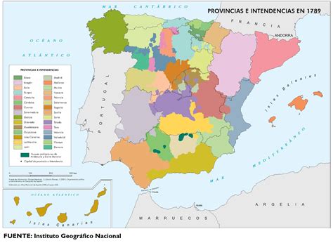 El Mapa De La España Borbónica Del Xviii Geografía Infinita
