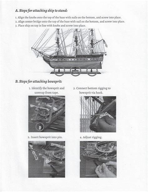 Uss Constellation Frigate Wooden Tall Ship Model 38 Semi Assembled