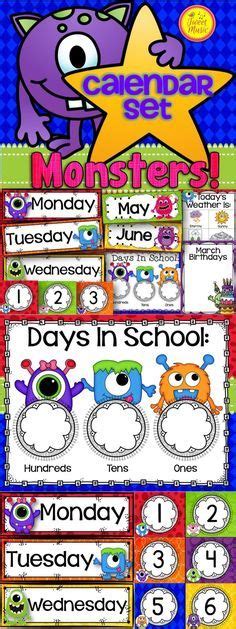 Calendar Display In A Monsters Classroom Decor Theme Monster
