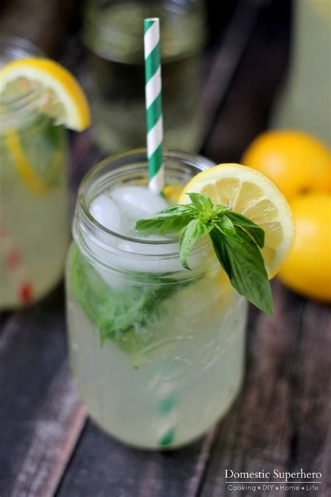 The Best Homemade Basil Lemonade Domestic Superhero