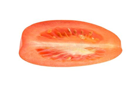 Tomato Slice Isolated On White Background Stock Image Image Of