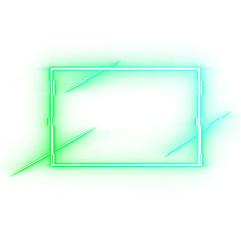 藍綠色霓虹邊框燈框 氖 霓虹燈邊框 邊界素材圖案，psd和png圖片免費下載