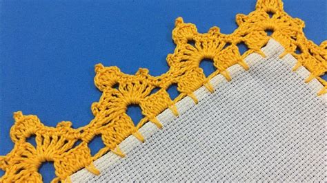 📺 Puntilla 98 Orilla Para Servilleta De Picos 🧶 Youtube Crochet