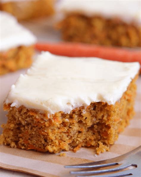 Carrot Cake Bars With Cream Cheese Frosting Skinny Healthy Food