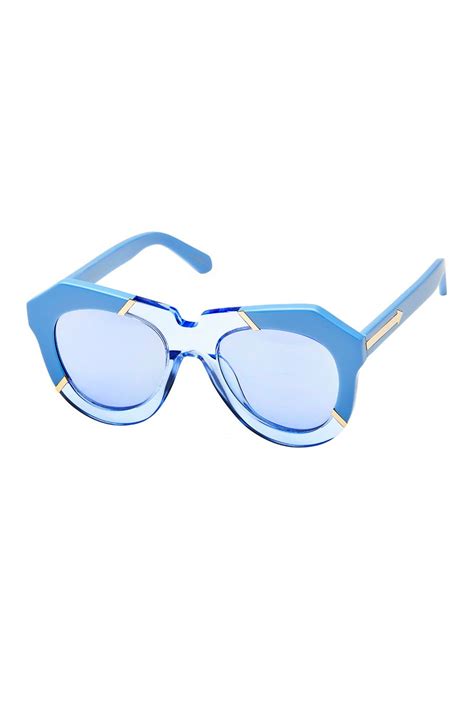 One Splash Sky Blue All Eyewear Karen Walker Blue Sunglasses