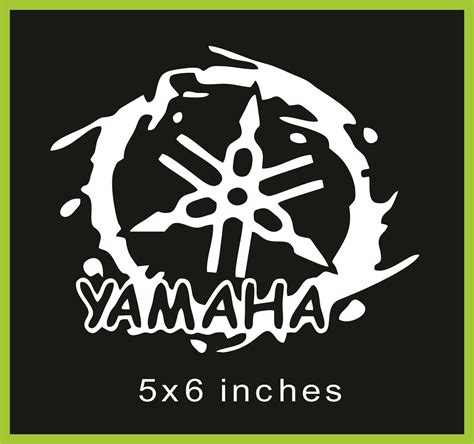 Yamaha Logo Sticker Cutout Vinyl Sticker Color White Glossy 1pc