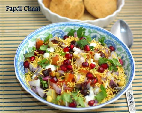 Indianvegkitchen Papdi Chaat With Baked Papdi Indian Street Food Recipes