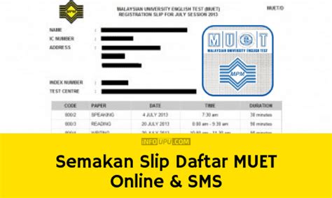 Panduan buat pelajar tingkatan 5 yang telah menduduki peperiksaan sijil pelajaran malaysia (spm) dan sedang menanti result exam. Semakan Slip Daftar MUET 2020 Online Dan SMS (Sesi 1, 2 & 3)
