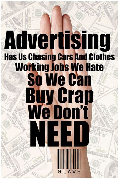 Anti Consumerism Poster Anti Advertising Money Poster Anti