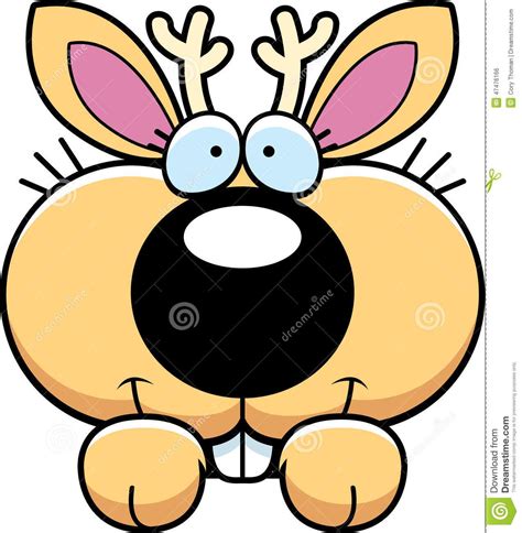 Cartoon Jackalope Peeking Download From Over 56 Million High Quality