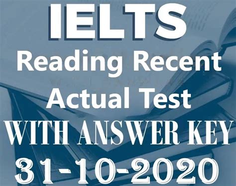 IELTS Reading Recent Actual Test With Answer Key Passage October IELTS Updates And