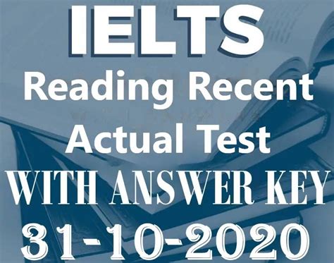 Ielts Reading Recent Actual Test With Answer Key Passage October Ielts Updates And