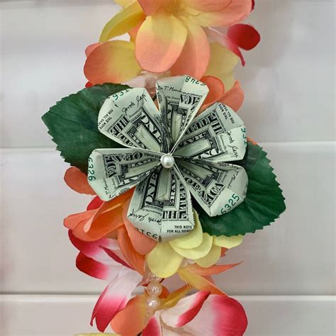 Multi Colored Deluxe Origami Flower Money Lei Etsy