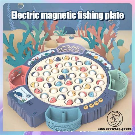 Childrens Magnetic Electric Fishing Toy Set Intelligence Development