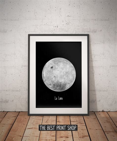 Moon Poster La Luna Moon Print Moon Printable La Luna Etsy