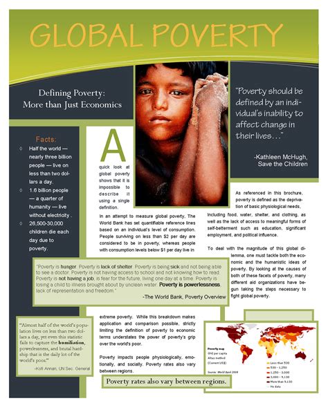 Icepoverty Brochures On Global Poverty And Poverty In Particular