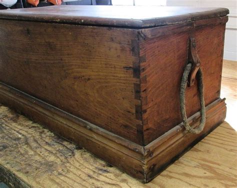 Nautical Early 19th Century Sailors Sea Chest Used Aboard American