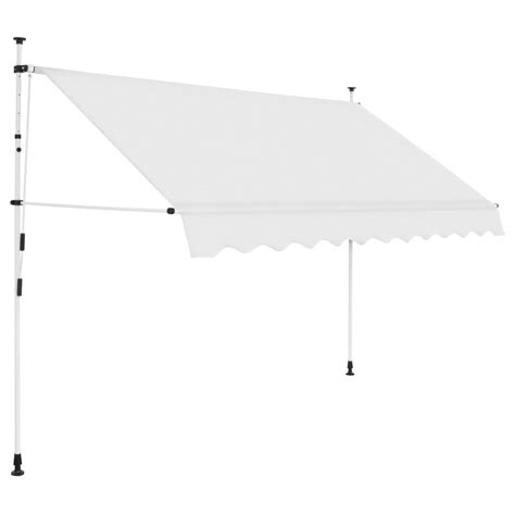 Anself Folding Retractable Window Awning Canopy Cover With Crank Handle