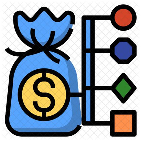 Cost Structure Icon Download In Colored Outline Style