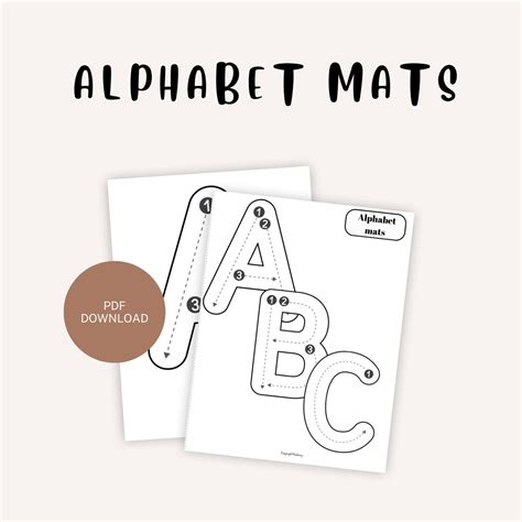 Alphabet Mats Alphabet Placemat Alphabet Letters Alphabet Etsy