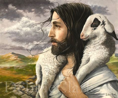Jesus Carries His Sheep Giclee Art Print Christian Art Etsy