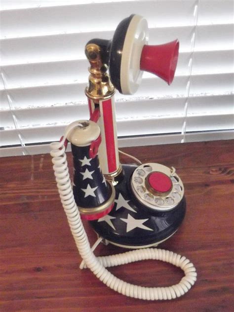 Vintage Telephone Candlestick Phone Rotary Dial Phone Etsy