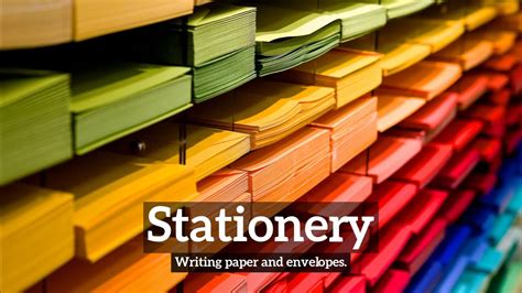 How To Say Stationery In English How Does Stationery Look What Is